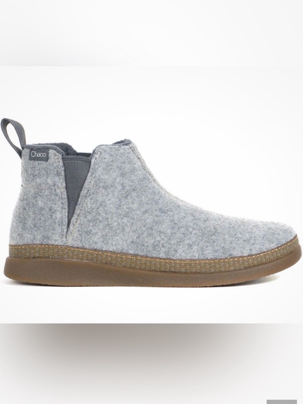 Chaco Gray Revel Chelsea Wool Slip-On Bootie Size 8.5